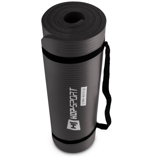Мат для фітнесу  Hop-Sport HS-N015GM 1,5 см black - фото №2